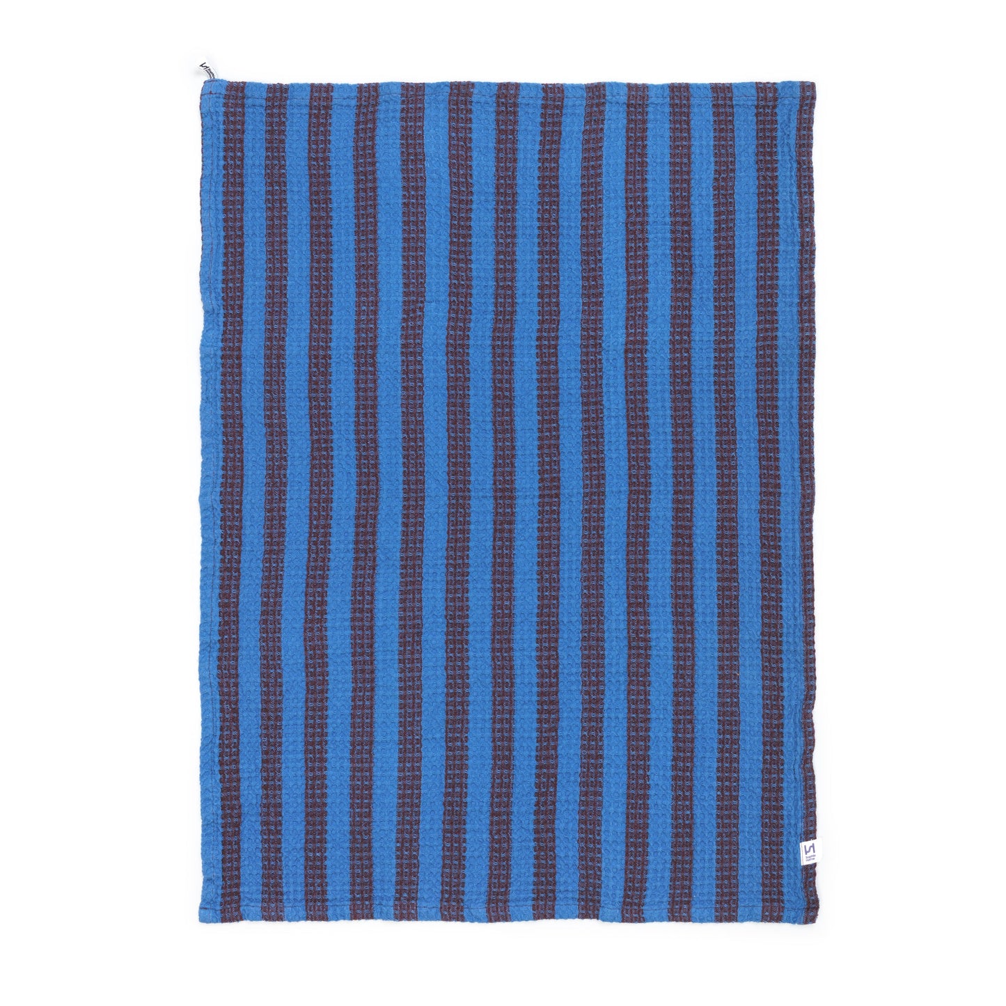 Cotton Waffle Tea Towel 2 Pack: Cobalt & Ivory
