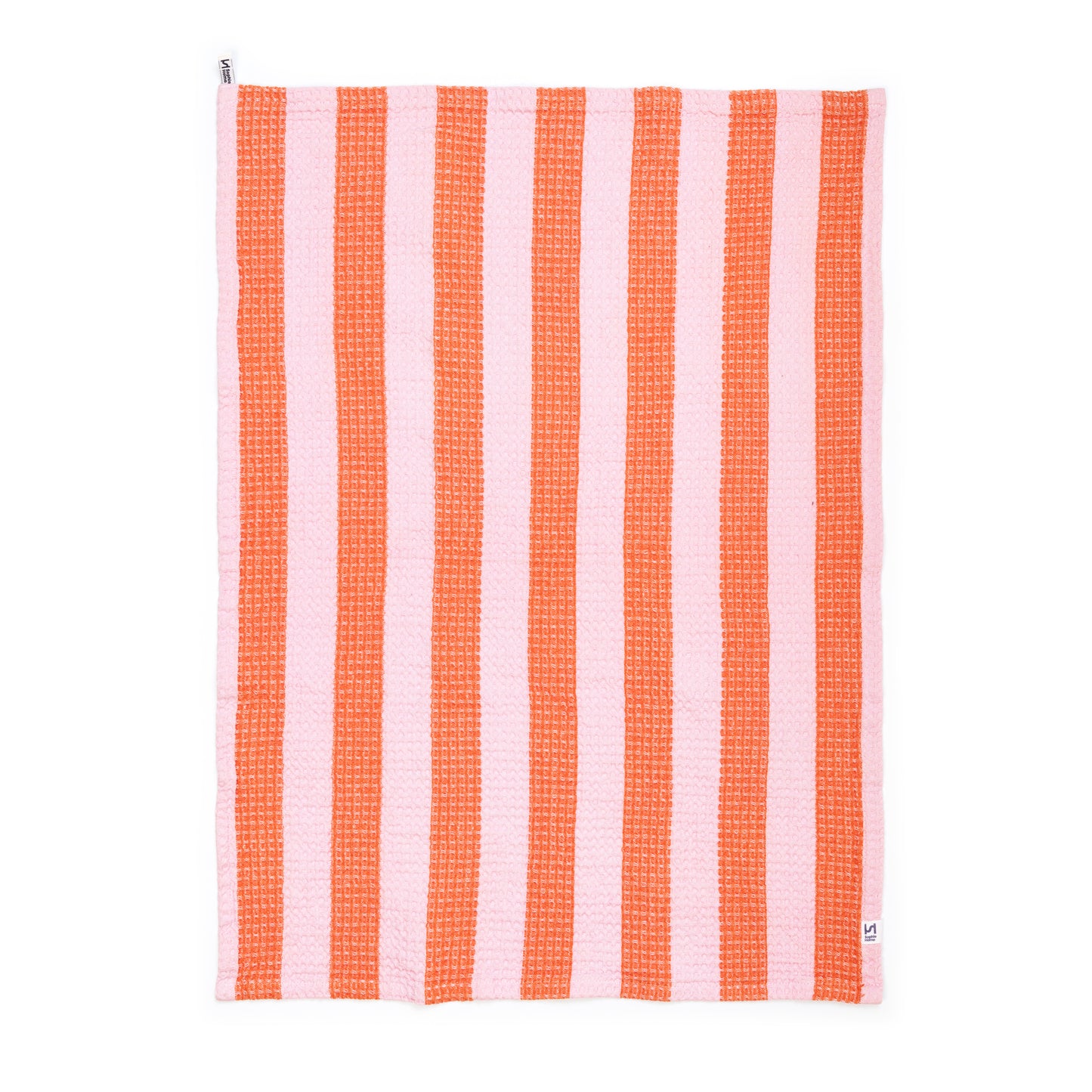 Cotton Tea Towel 2 Pack: Striped Pink