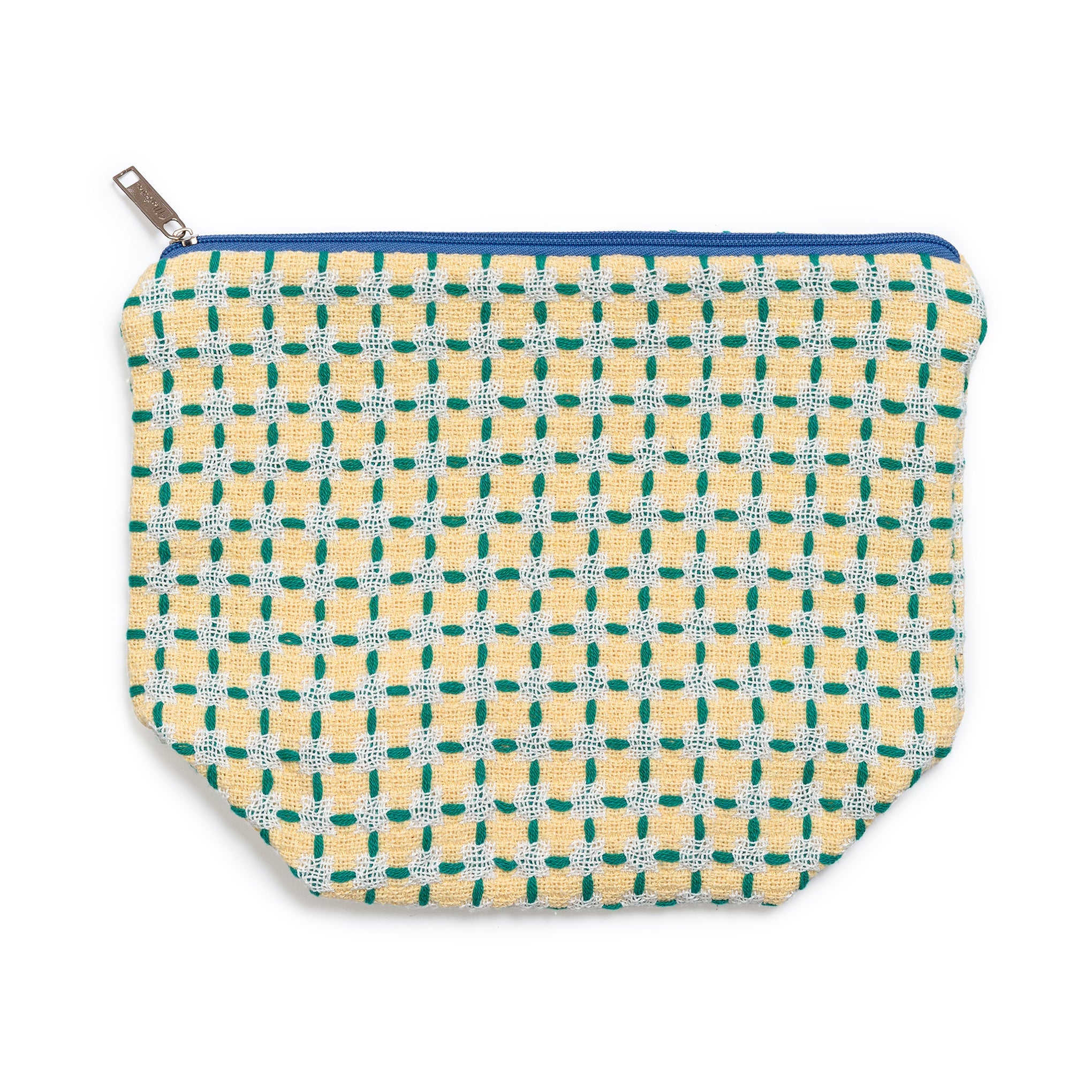Recycled Cotton Wash Bag: Yellow & Green