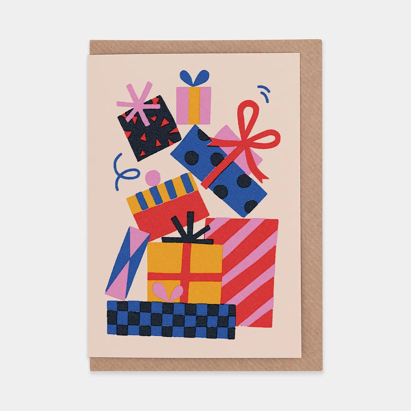 Pile of Presents Greetings Card
