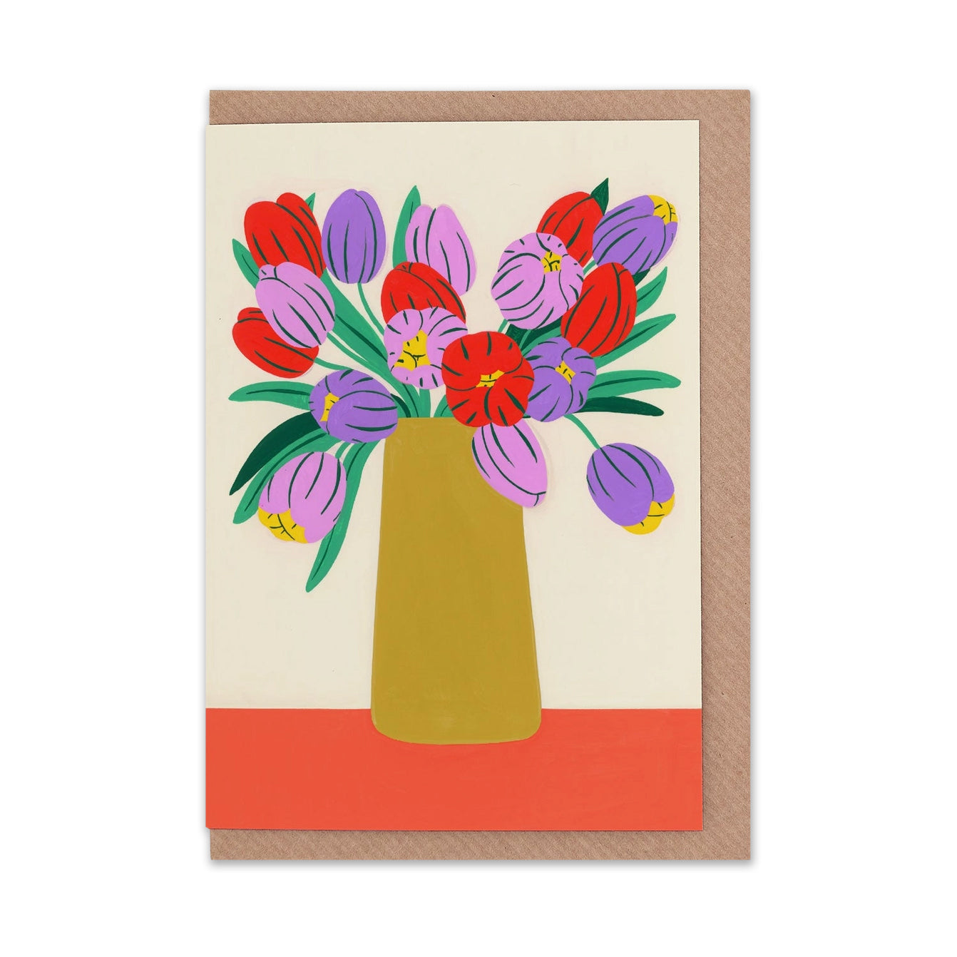 Spring Flowers Greetings Card
