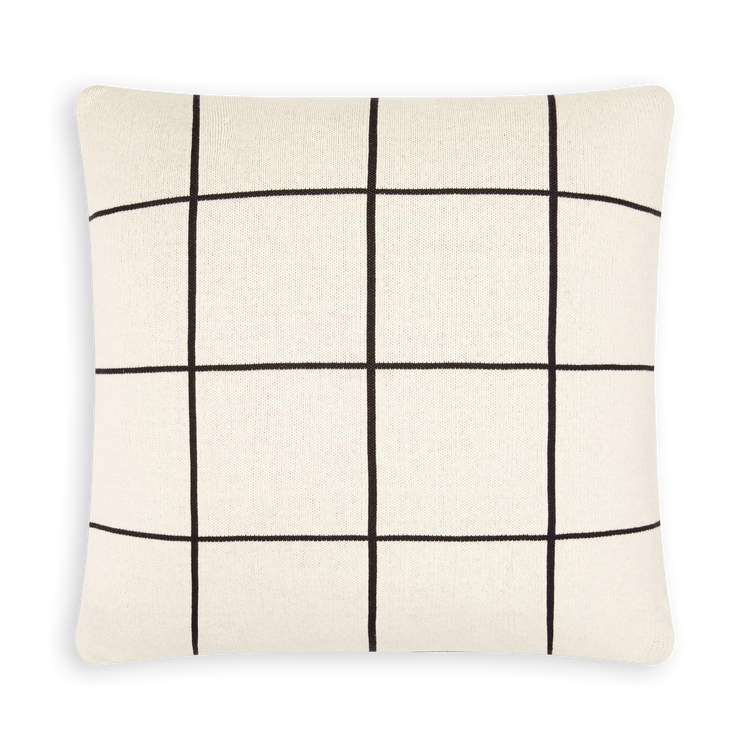 Grid Cushion Cover: Black