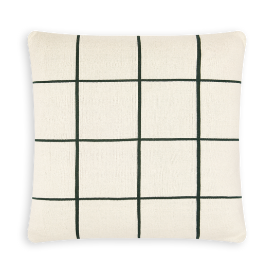 Grid Cushion Cover: Forest