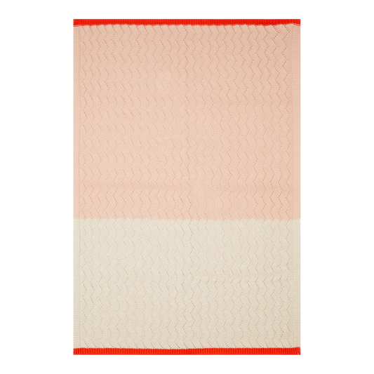 Textured Baby Blanket: Pink & Cream