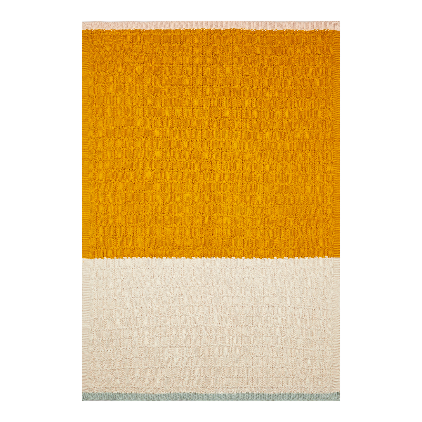 Textured Baby Blanket: Citrus & Cream