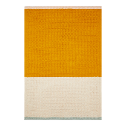 Textured Baby Blanket: Citrus & Cream