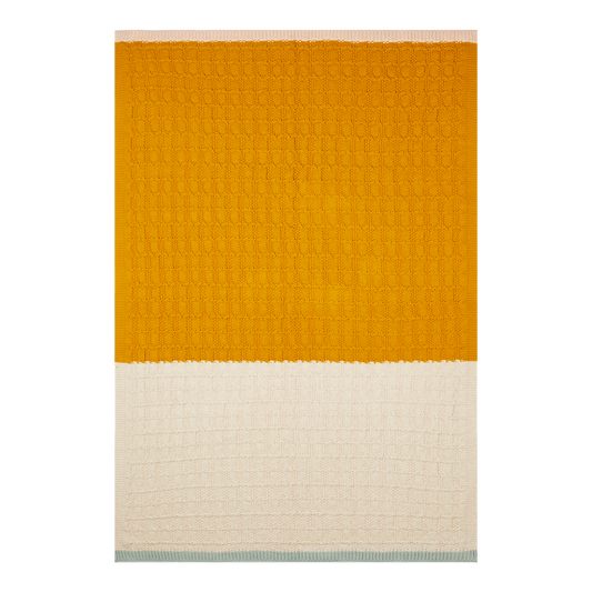 Textured Baby Blanket: Citrus & Cream