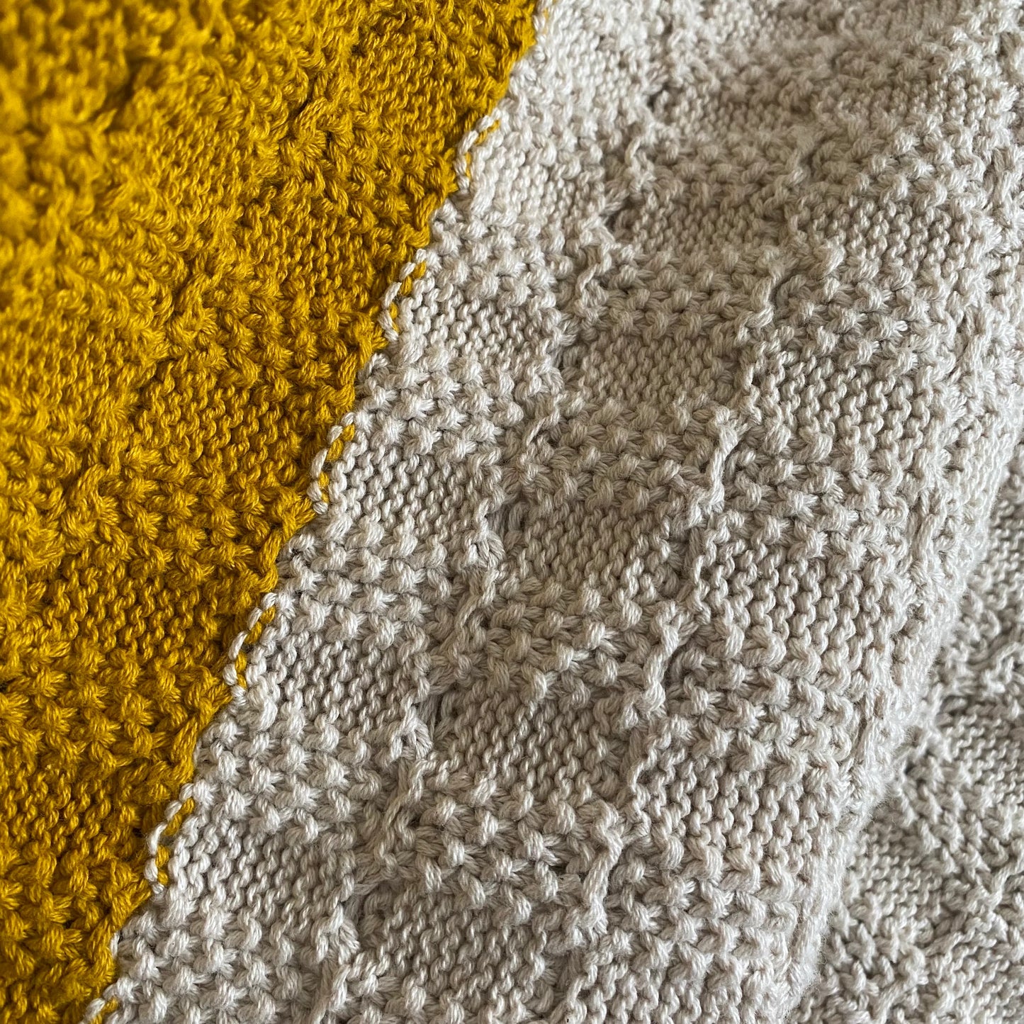 Textured Baby Blanket: Citrus & Cream