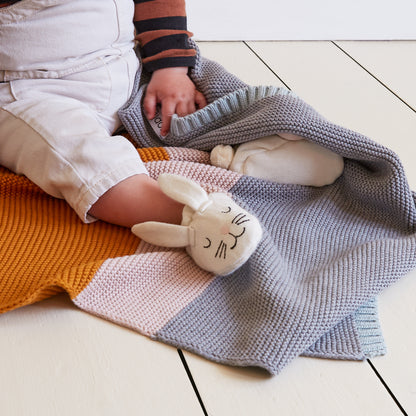 Rabbit Baby Booties: Ivory